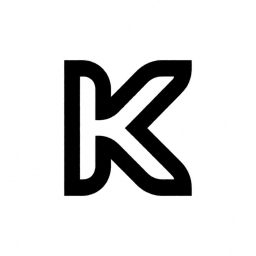 k8品牌Logo，橙色風格的設計圖案
